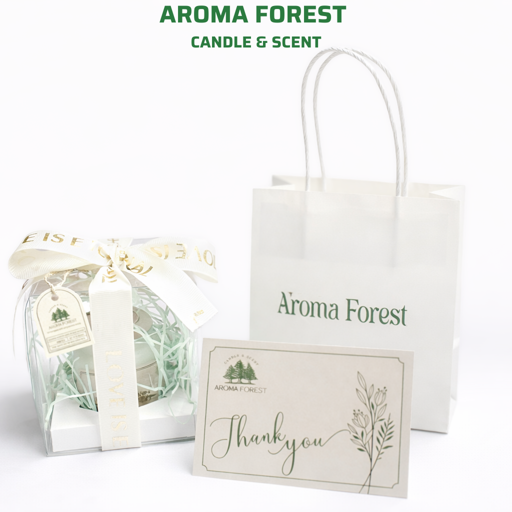 Set Quà Tặng Nến Thơm Cao Cấp Aroma Forest-Nhiều Mùi 90g – hộp mica